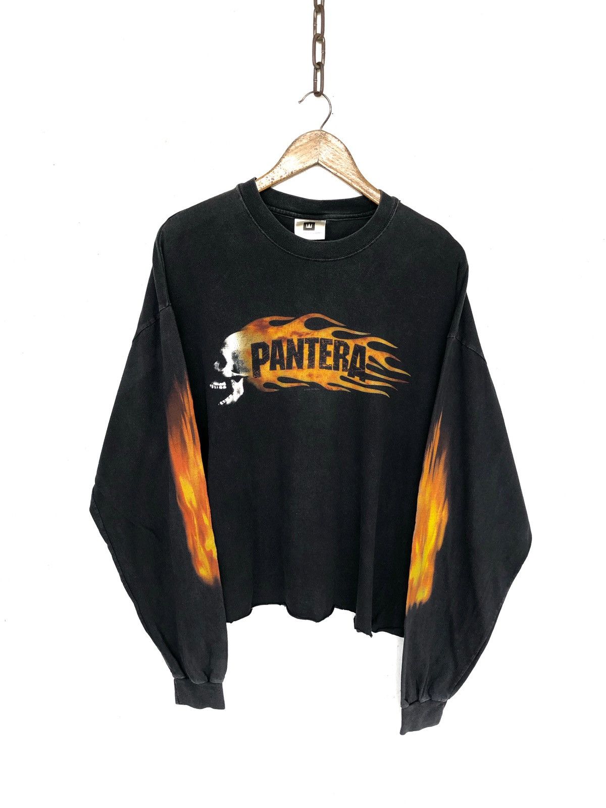 Band Tees 90s Pantera Flame Head Distress LS Shirt Metal Size US L / EU 52-54 / 3 - 2 Thumbnail