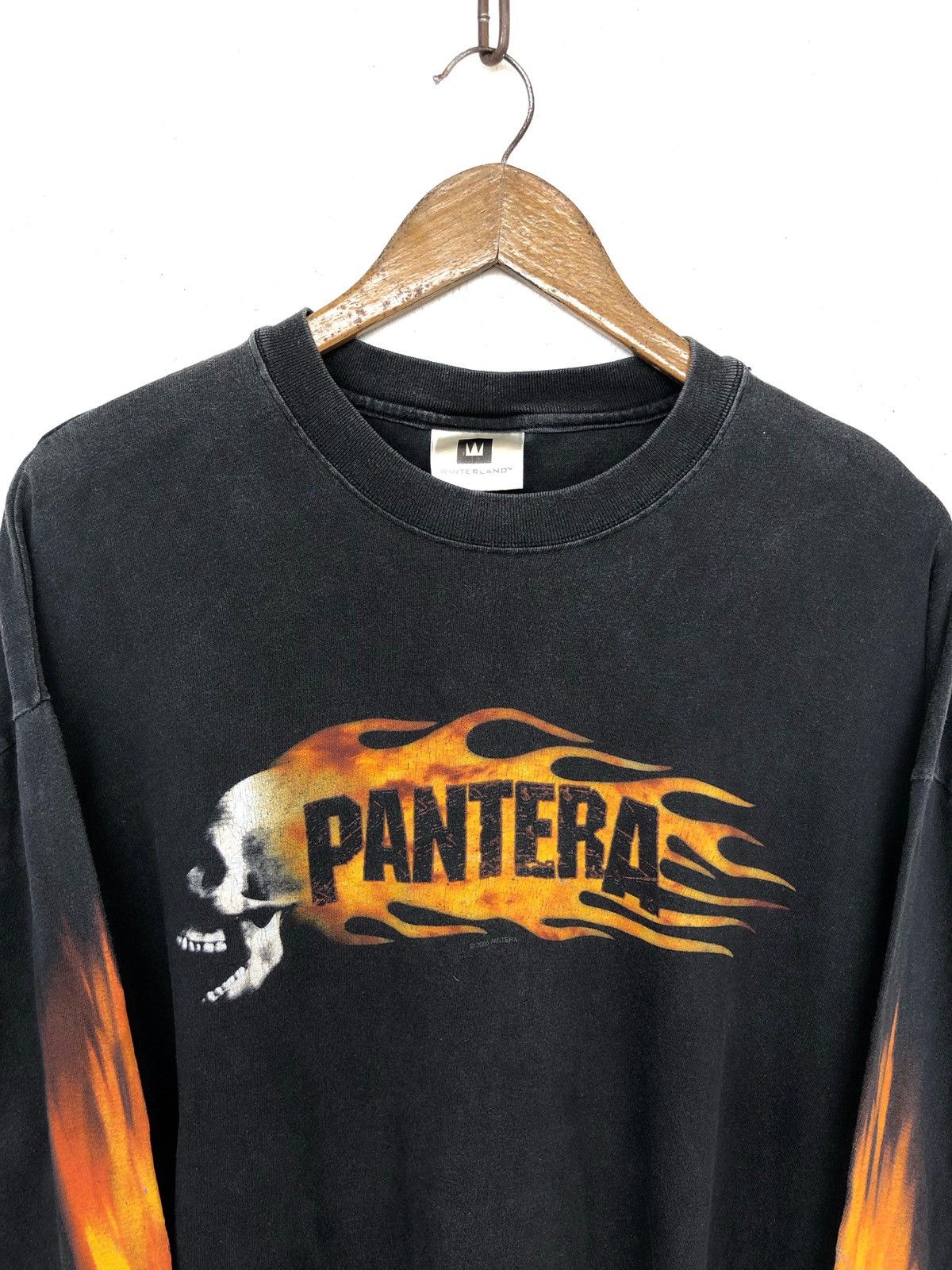 Band Tees 90s Pantera Flame Head Distress LS Shirt Metal Size US L / EU 52-54 / 3 - 3 Thumbnail