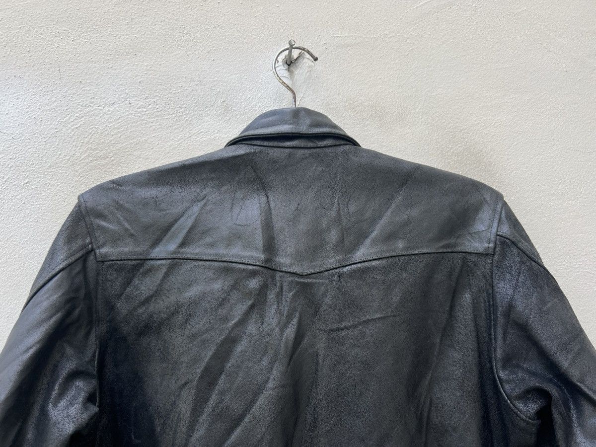 Leather B.B.H. Clothing Japan Distress Cow Leather Western Shirt Size US M / EU 48-50 / 2 - 15 Thumbnail