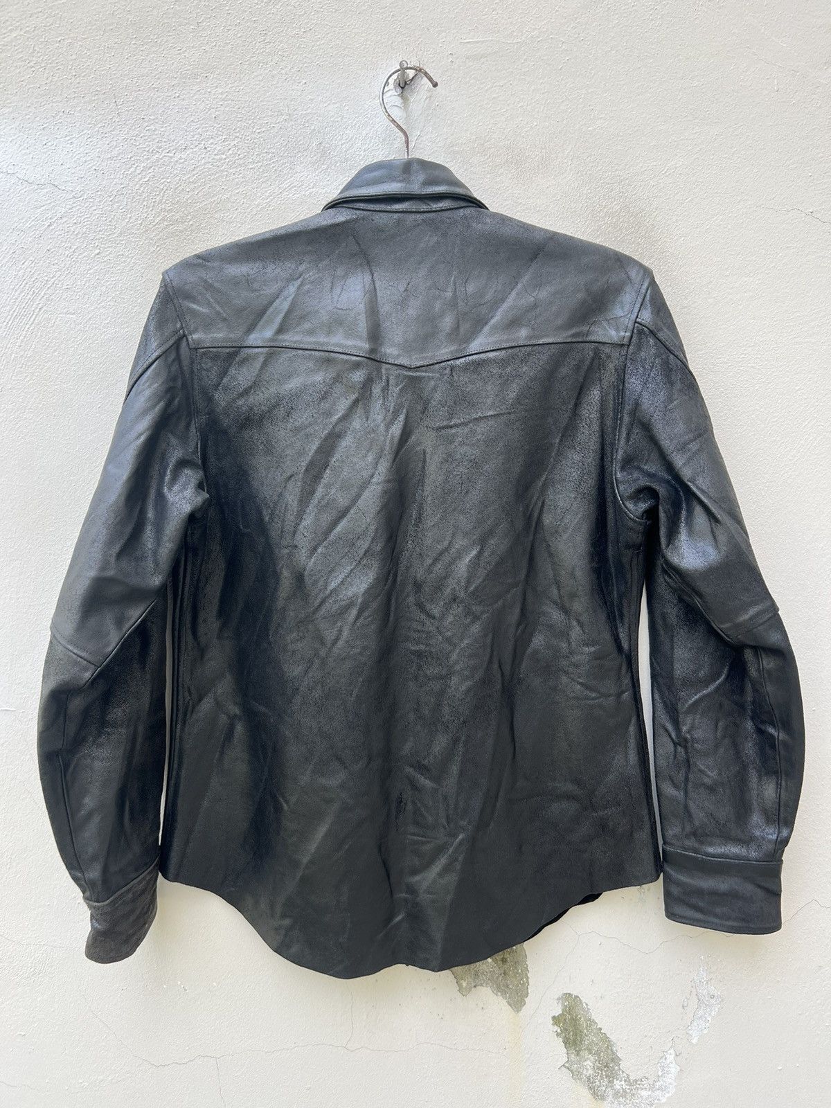 Leather B.B.H. Clothing Japan Distress Cow Leather Western Shirt Size US M / EU 48-50 / 2 - 14 Thumbnail