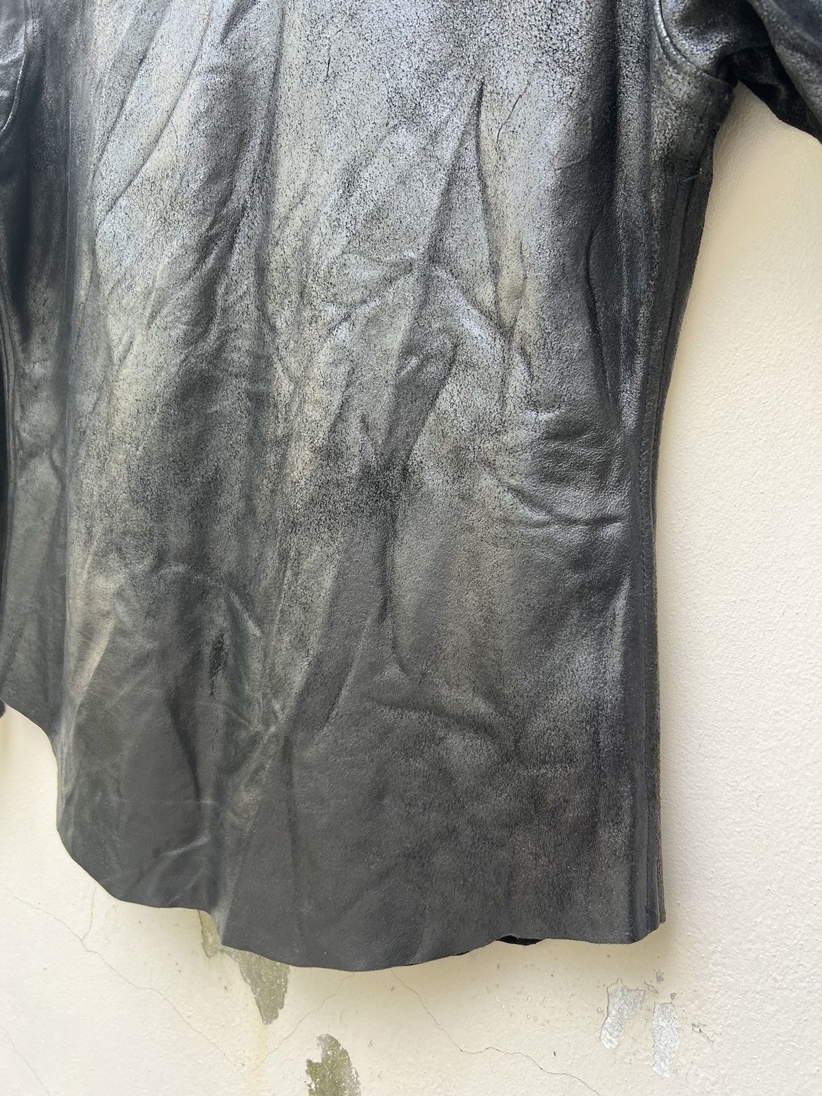 Leather B.B.H. Clothing Japan Distress Cow Leather Western Shirt Size US M / EU 48-50 / 2 - 16 Thumbnail