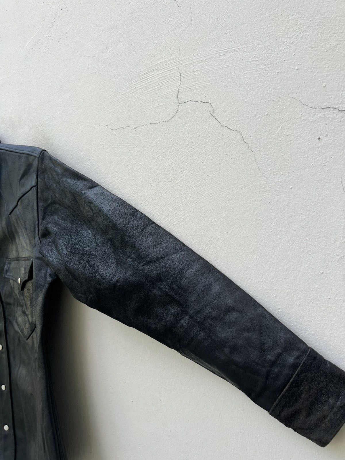 Leather B.B.H. Clothing Japan Distress Cow Leather Western Shirt Size US M / EU 48-50 / 2 - 8 Thumbnail