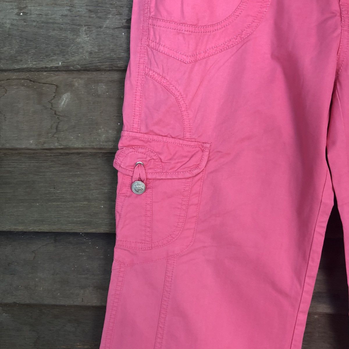 Japanese Brand DLL Circle Pink Cargo utility Multipocket Pants #1364 Size 30" / US 8 / IT 44 - 6 Thumbnail