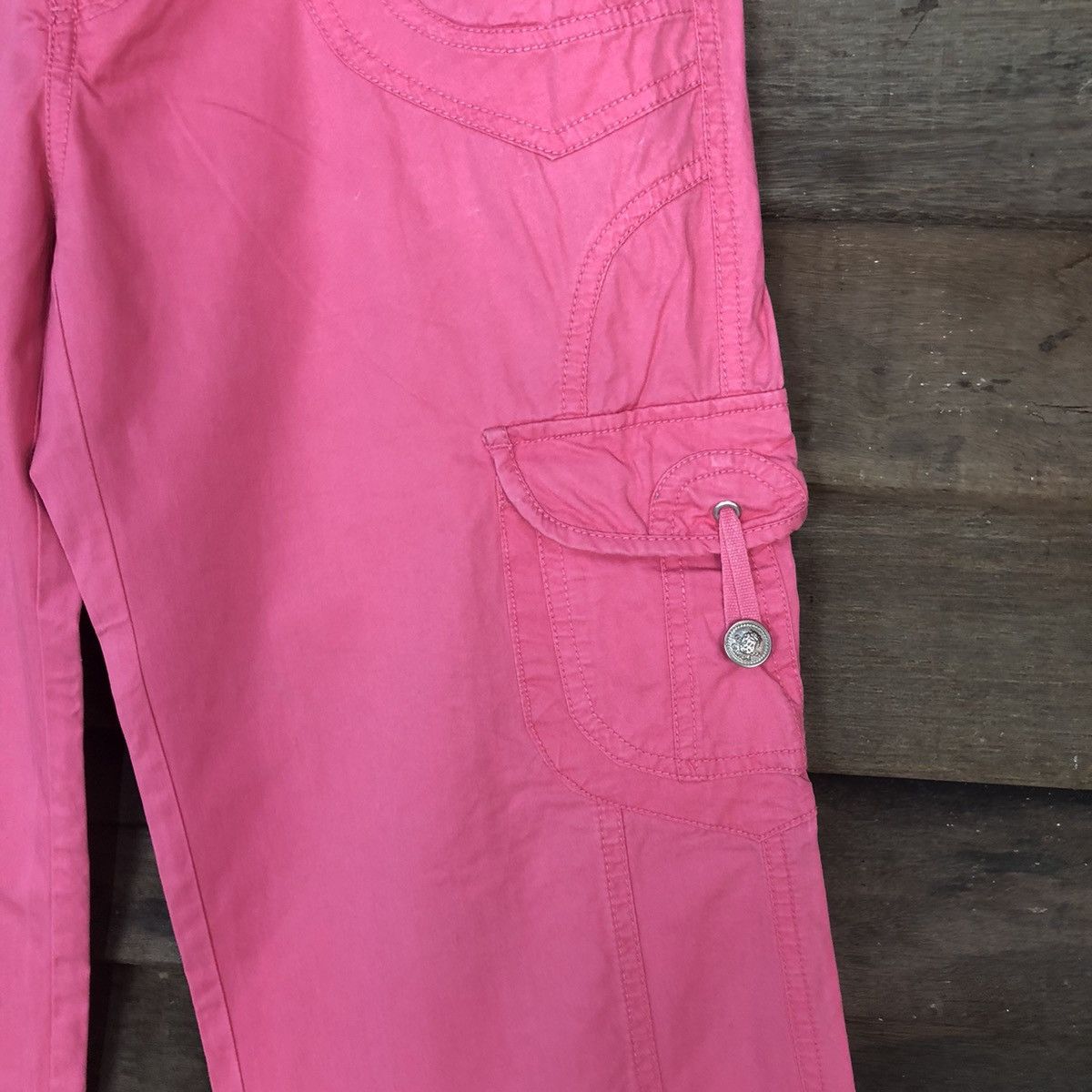 Japanese Brand DLL Circle Pink Cargo utility Multipocket Pants #1364 Size 30" / US 8 / IT 44 - 7 Thumbnail
