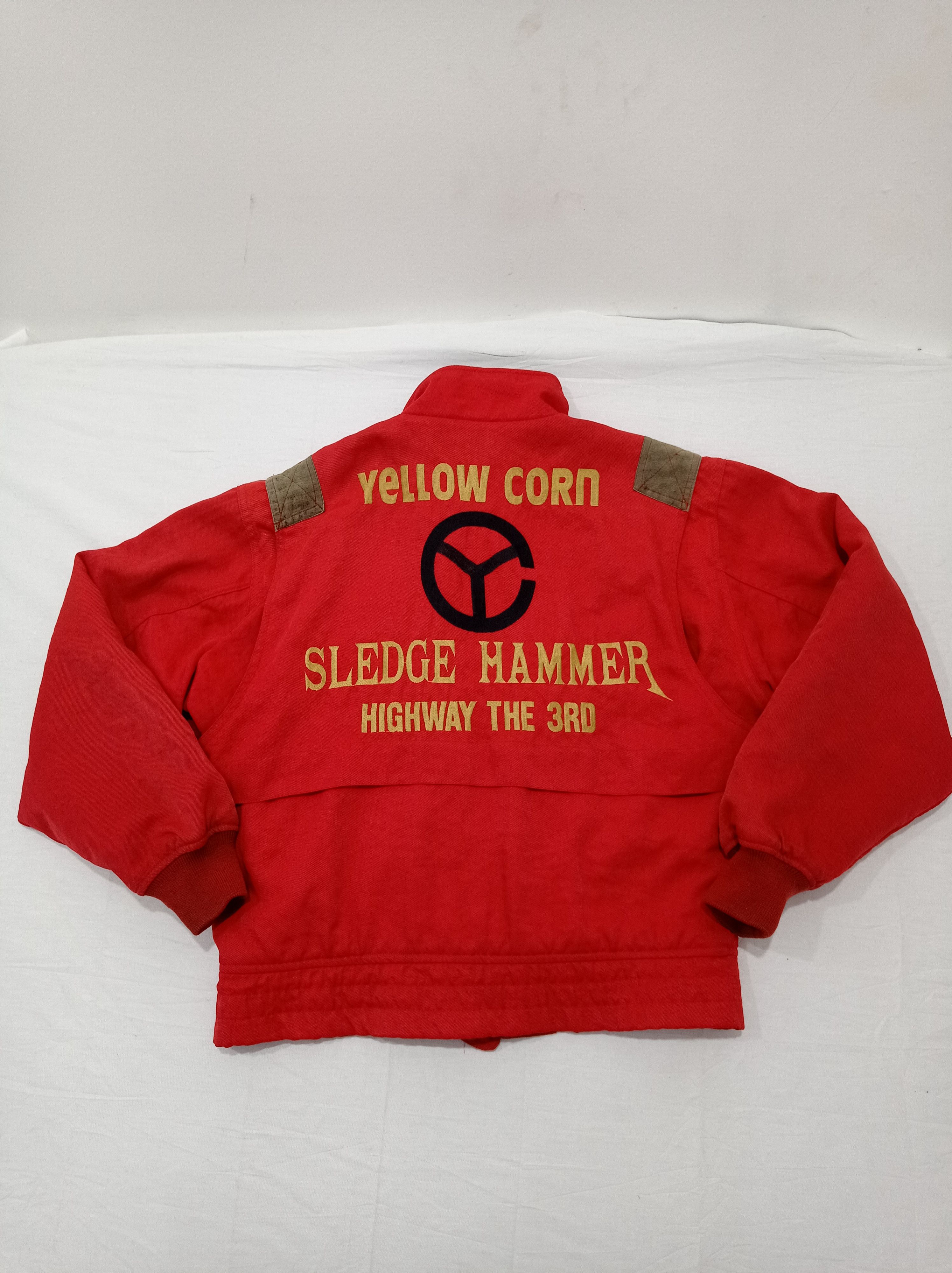Vintage 90s Yellowcorn Jacket Racing Big Logo