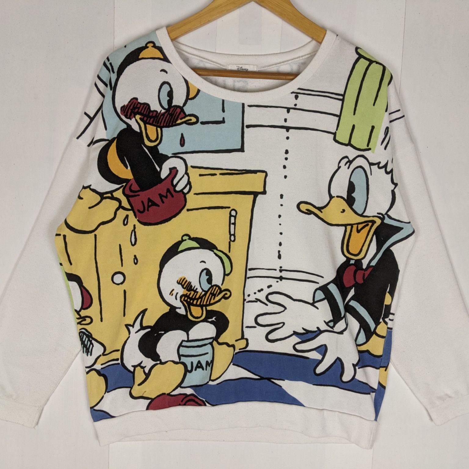 Disney DISNEY Donald Duck Full Print Jumper Sweatshirt Size XL / US 12-14 / IT 48-50 - 3 Thumbnail