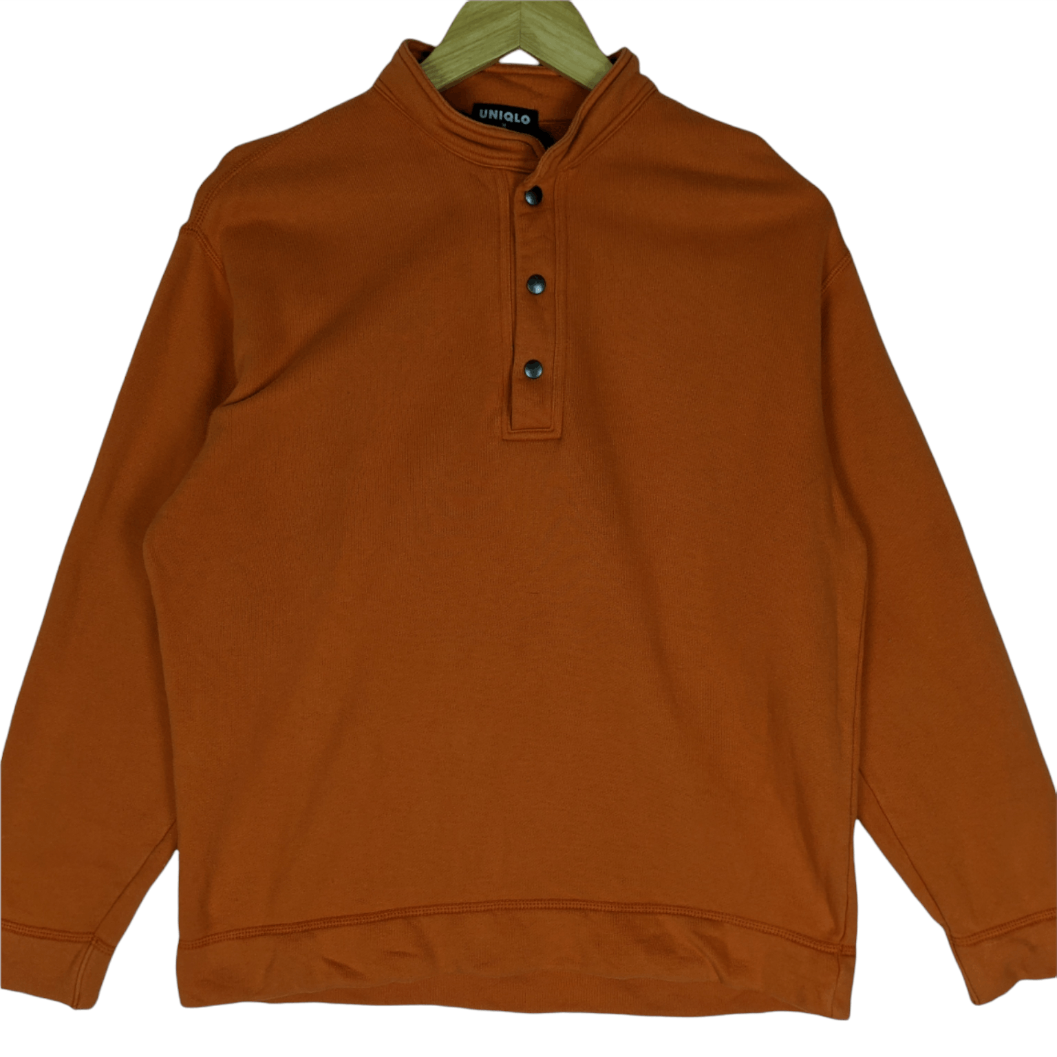 Japanese Brand × Uniqlo Vintage 90's UNIQLO Plain Orange Jumper Sweatshirt Size US M / EU 48-50 / 2 - 2 Thumbnail