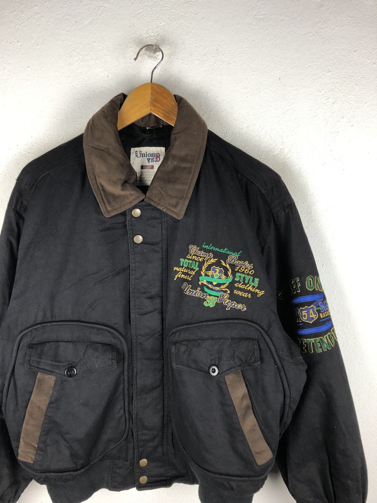 Vintage UNION BAYS SUPER BOMBER JACKET VINTAGE DESIGN Size US L / EU 52-54 / 3 - 4 Thumbnail