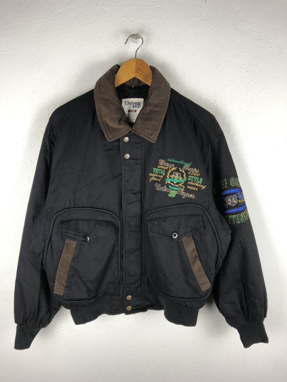 Vintage UNION BAYS SUPER BOMBER JACKET VINTAGE DESIGN Size US L / EU 52-54 / 3 - 1 Thumbnail