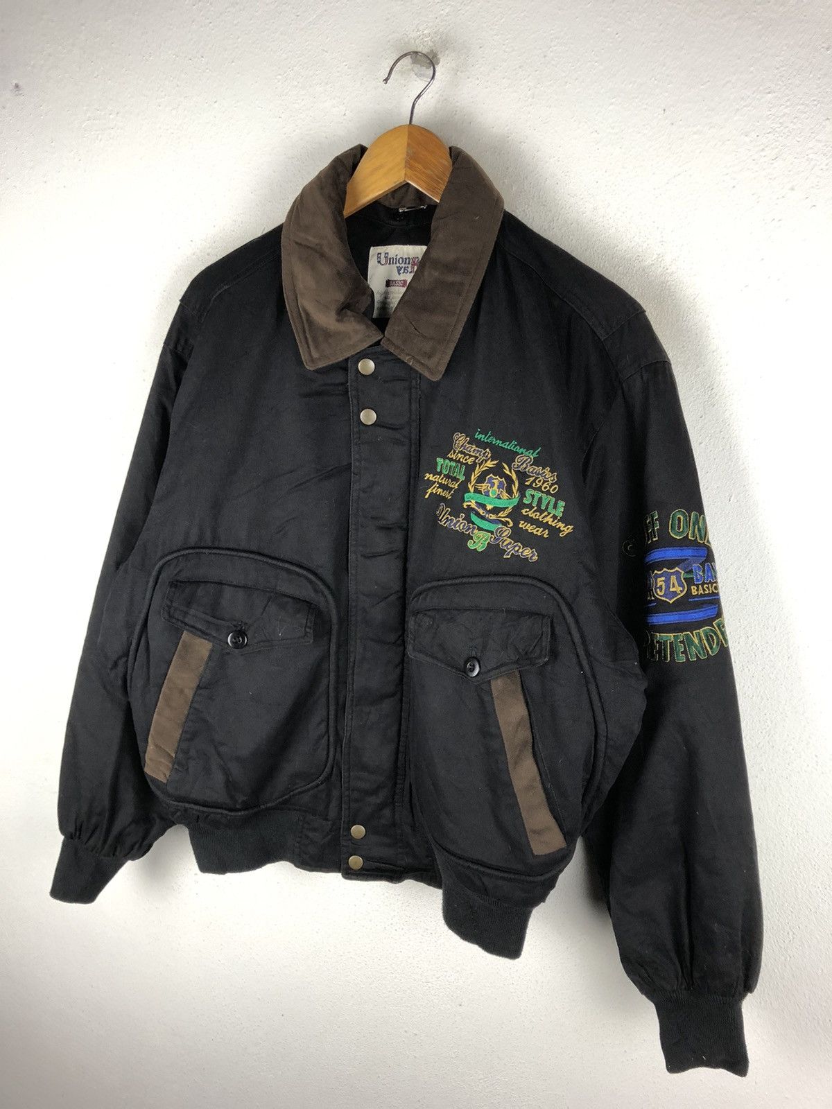 Vintage UNION BAYS SUPER BOMBER JACKET VINTAGE DESIGN Size US L / EU 52-54 / 3 - 5 Thumbnail