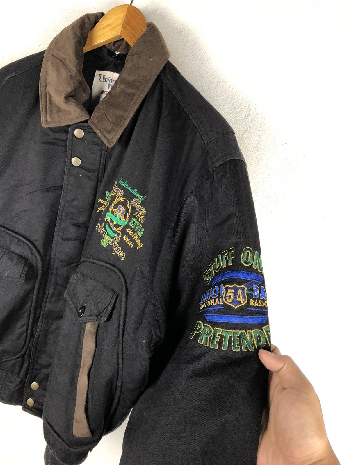 Vintage UNION BAYS SUPER BOMBER JACKET VINTAGE DESIGN Size US L / EU 52-54 / 3 - 6 Thumbnail