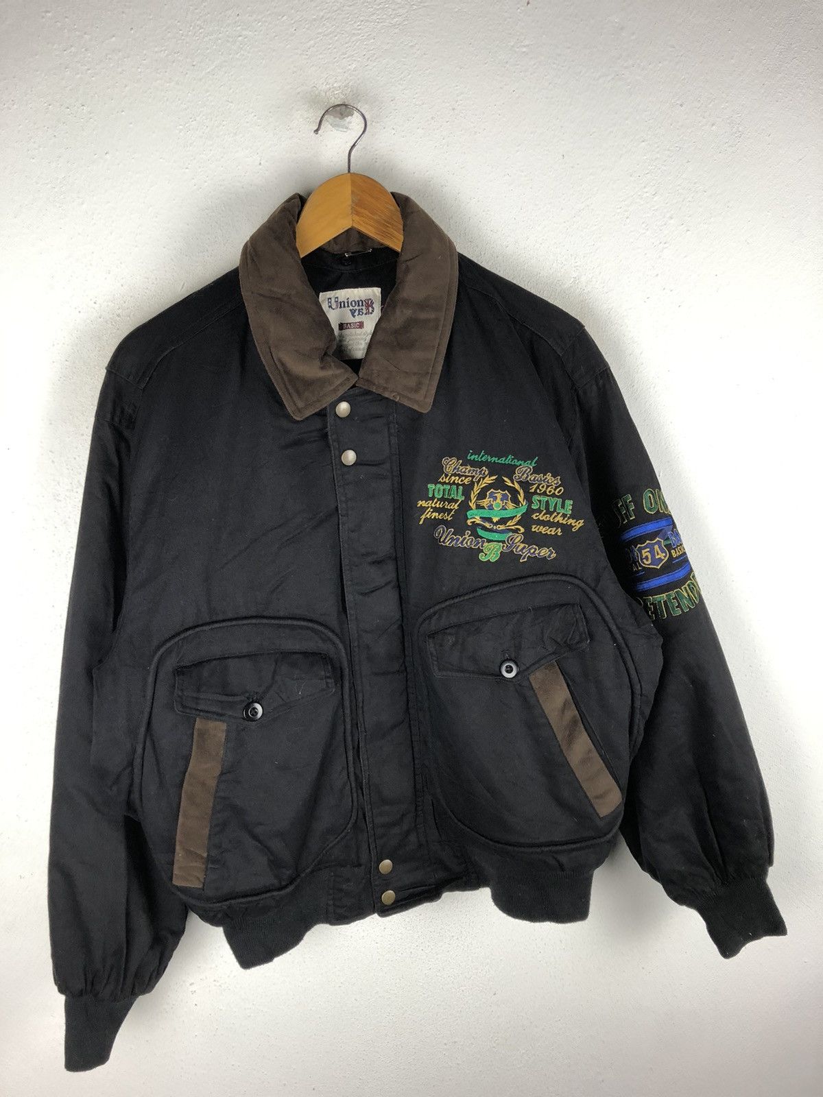 Vintage UNION BAYS SUPER BOMBER JACKET VINTAGE DESIGN Size US L / EU 52-54 / 3 - 2 Thumbnail