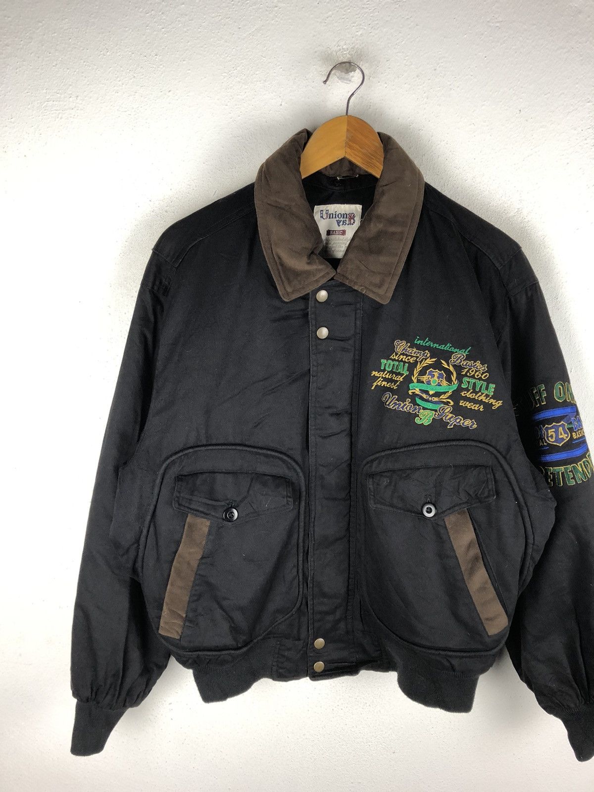 Vintage UNION BAYS SUPER BOMBER JACKET VINTAGE DESIGN Size US L / EU 52-54 / 3 - 3 Thumbnail