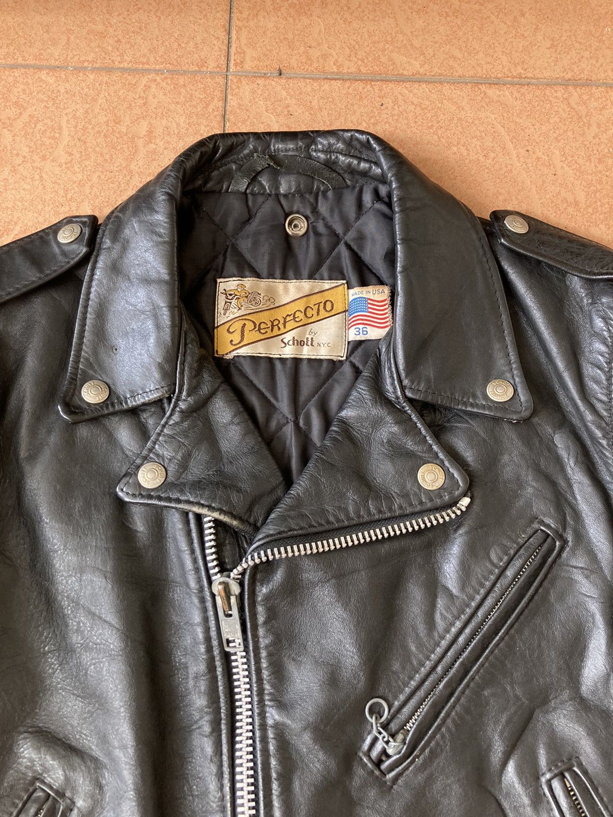 Schott 🔥 Vintage Schott 70's Double Collar Jacket Size US S / EU 44-46 / 1 - 6 Thumbnail
