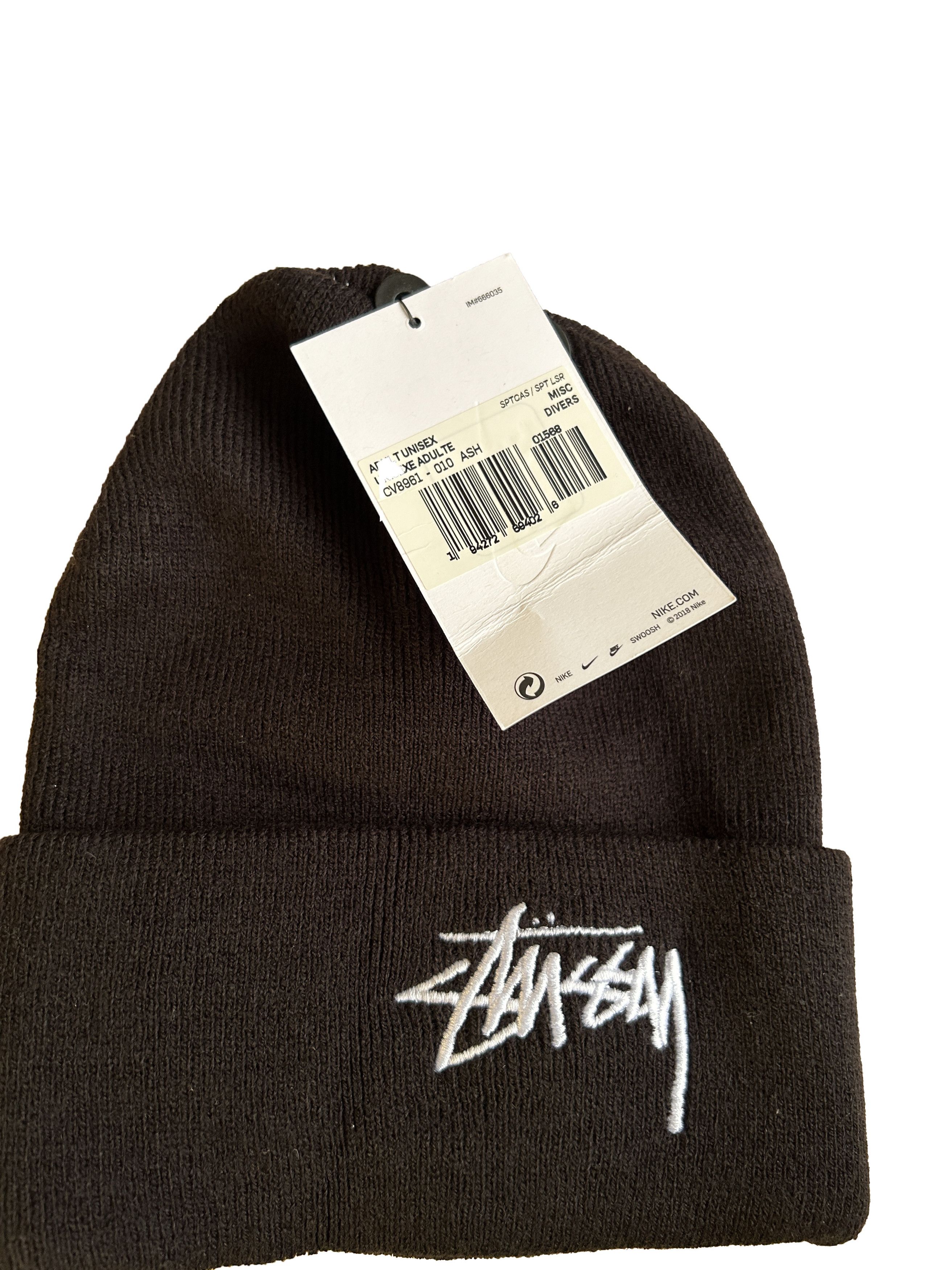 Nike × Stussy Nike × Stussy cuffed beanie black Embroidered acrylic |  Grailed