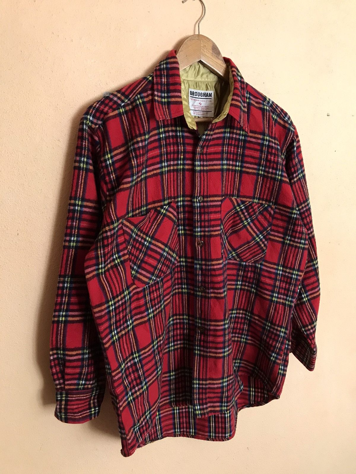 Flannel × Japanese Brand × Vintage VINTAGE BROUGHAM FLANNEL NICE DESIGN LIKE WOOL Size US L / EU 52-54 / 3 - 2 Thumbnail