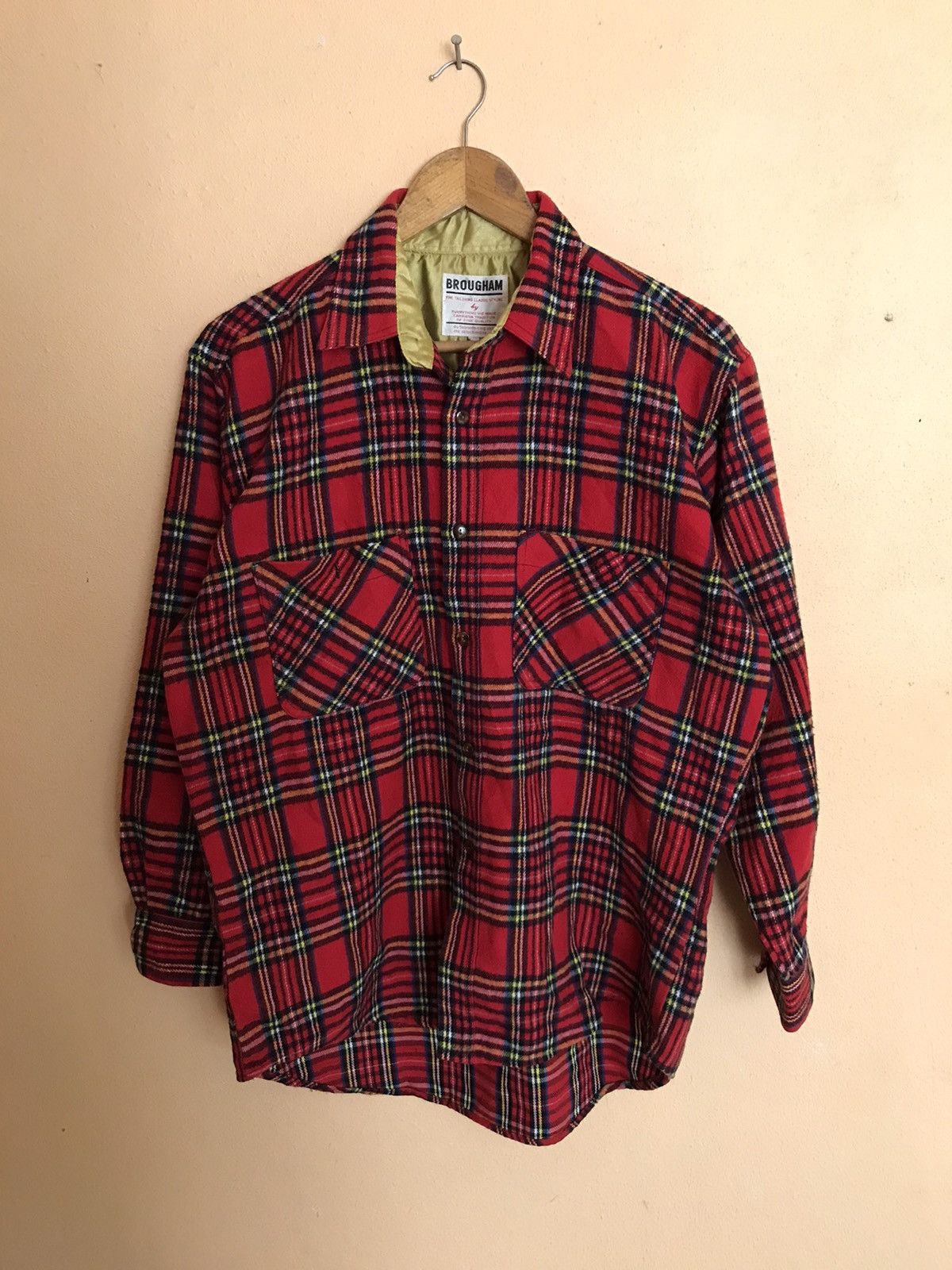 Flannel × Japanese Brand × Vintage VINTAGE BROUGHAM FLANNEL NICE DESIGN LIKE WOOL Size US L / EU 52-54 / 3 - 1 Thumbnail