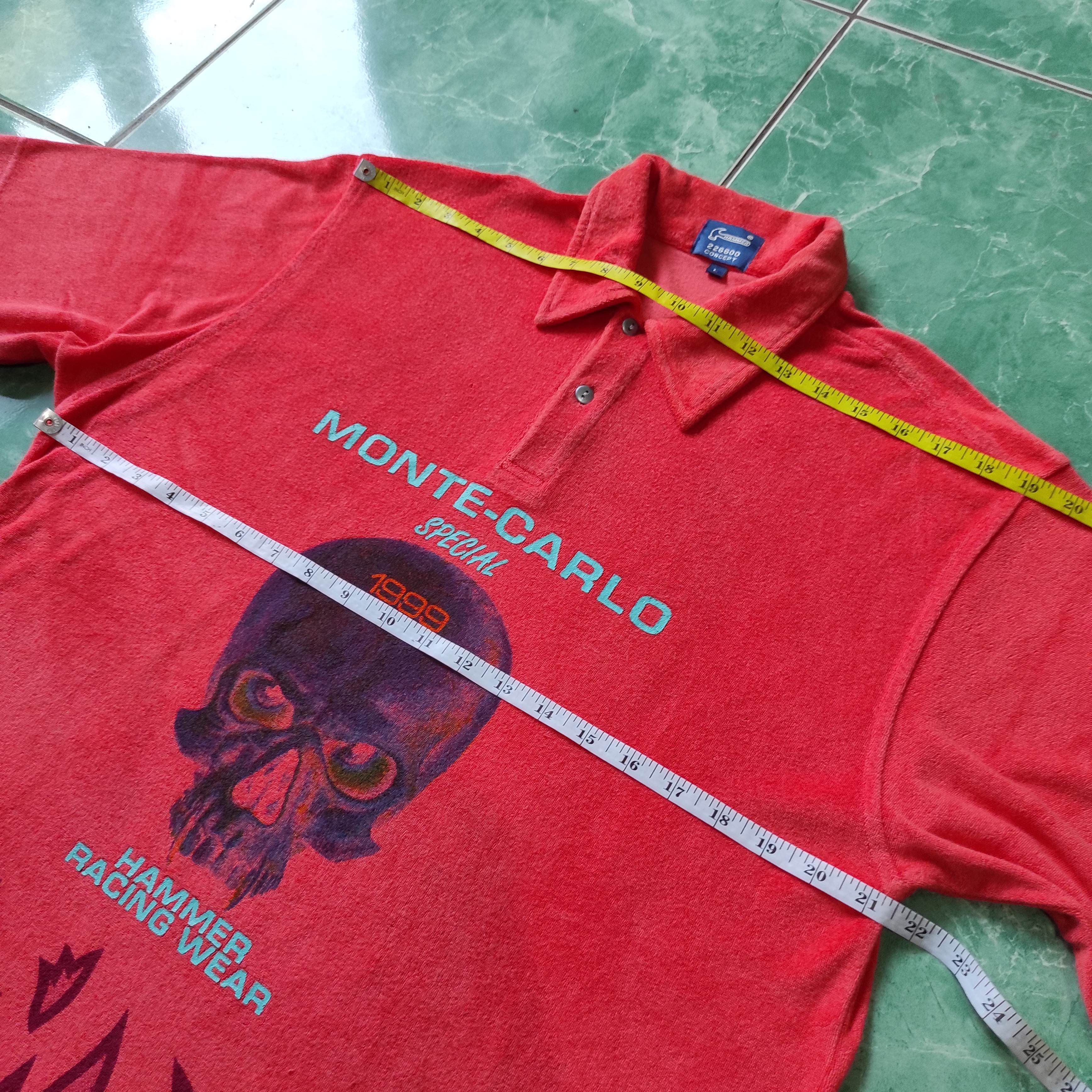 Sports Specialties 1999 Hammer Racing Wear Monte Carlo special Skull Polo Shirt Size US L / EU 52-54 / 3 - 16 Thumbnail