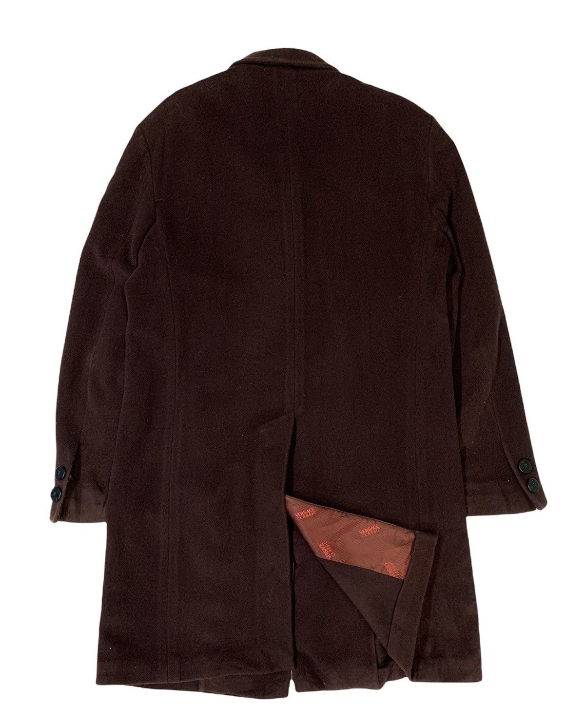 Versace 🔥VERSACE WOOL OVERCOATS MAROON Size US L / EU 52-54 / 3 - 7 Thumbnail