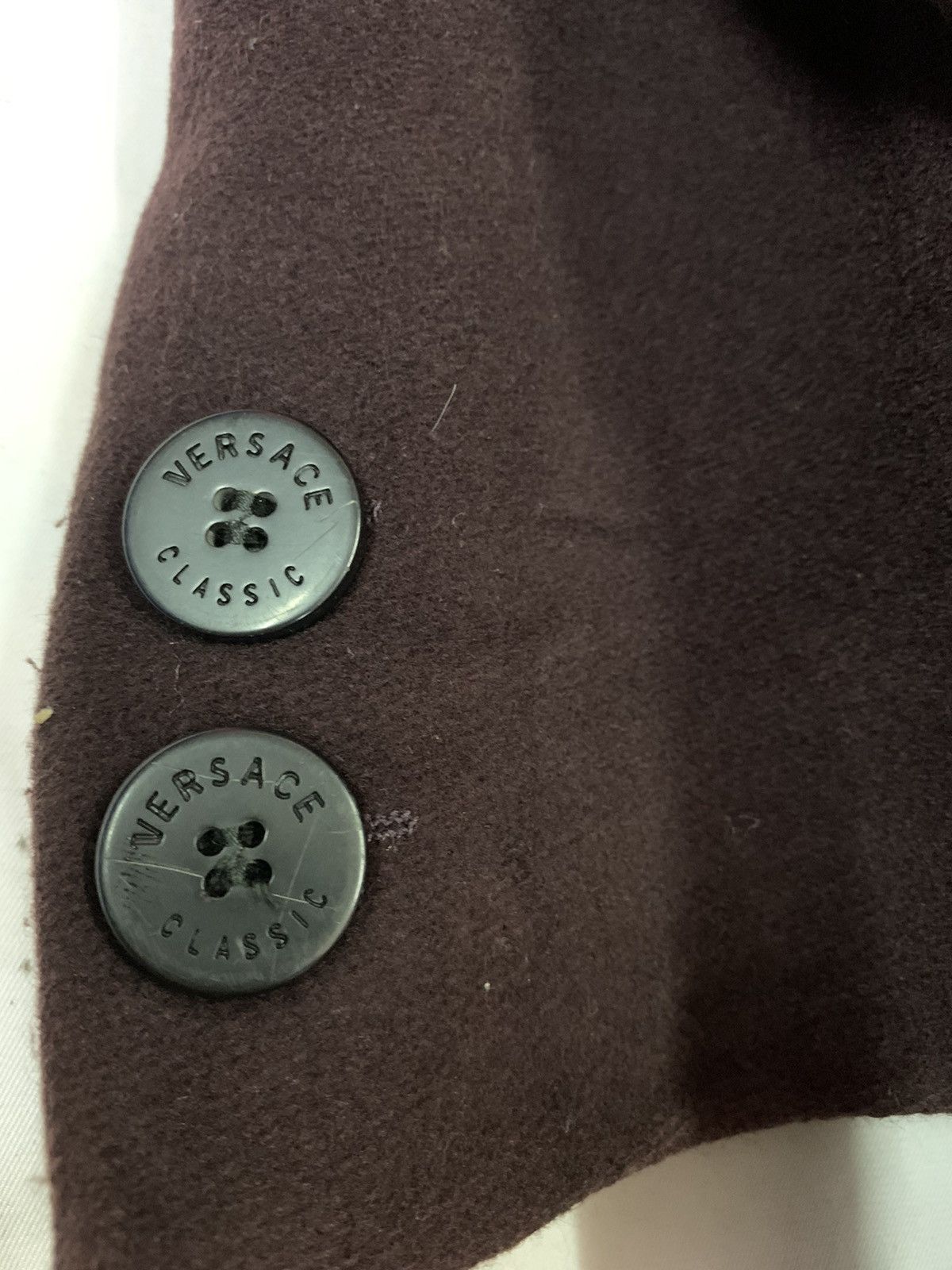 Versace 🔥VERSACE WOOL OVERCOATS MAROON Size US L / EU 52-54 / 3 - 11 Thumbnail