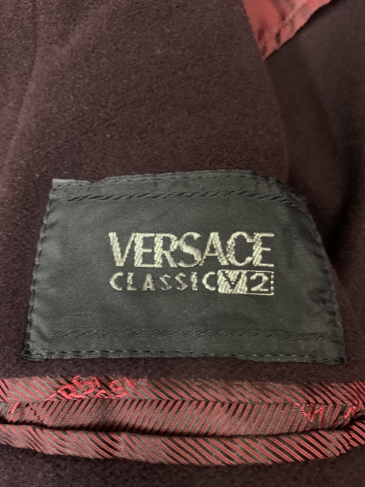 Versace 🔥VERSACE WOOL OVERCOATS MAROON Size US L / EU 52-54 / 3 - 13 Thumbnail