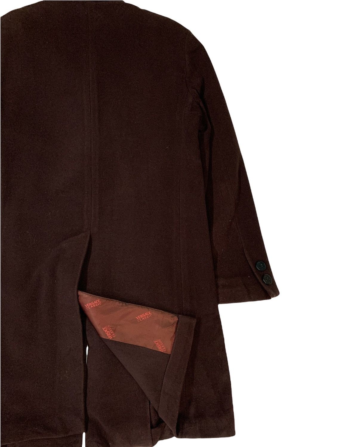 Versace 🔥VERSACE WOOL OVERCOATS MAROON Size US L / EU 52-54 / 3 - 8 Thumbnail