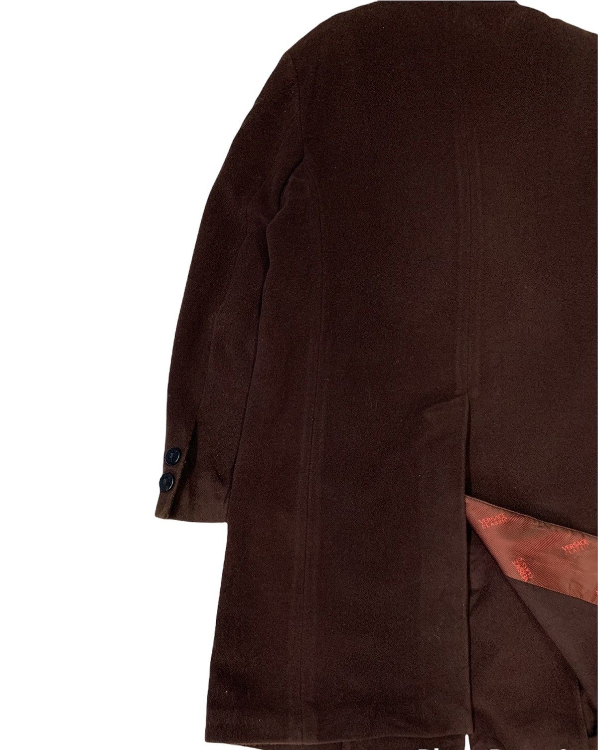 Versace 🔥VERSACE WOOL OVERCOATS MAROON Size US L / EU 52-54 / 3 - 9 Thumbnail