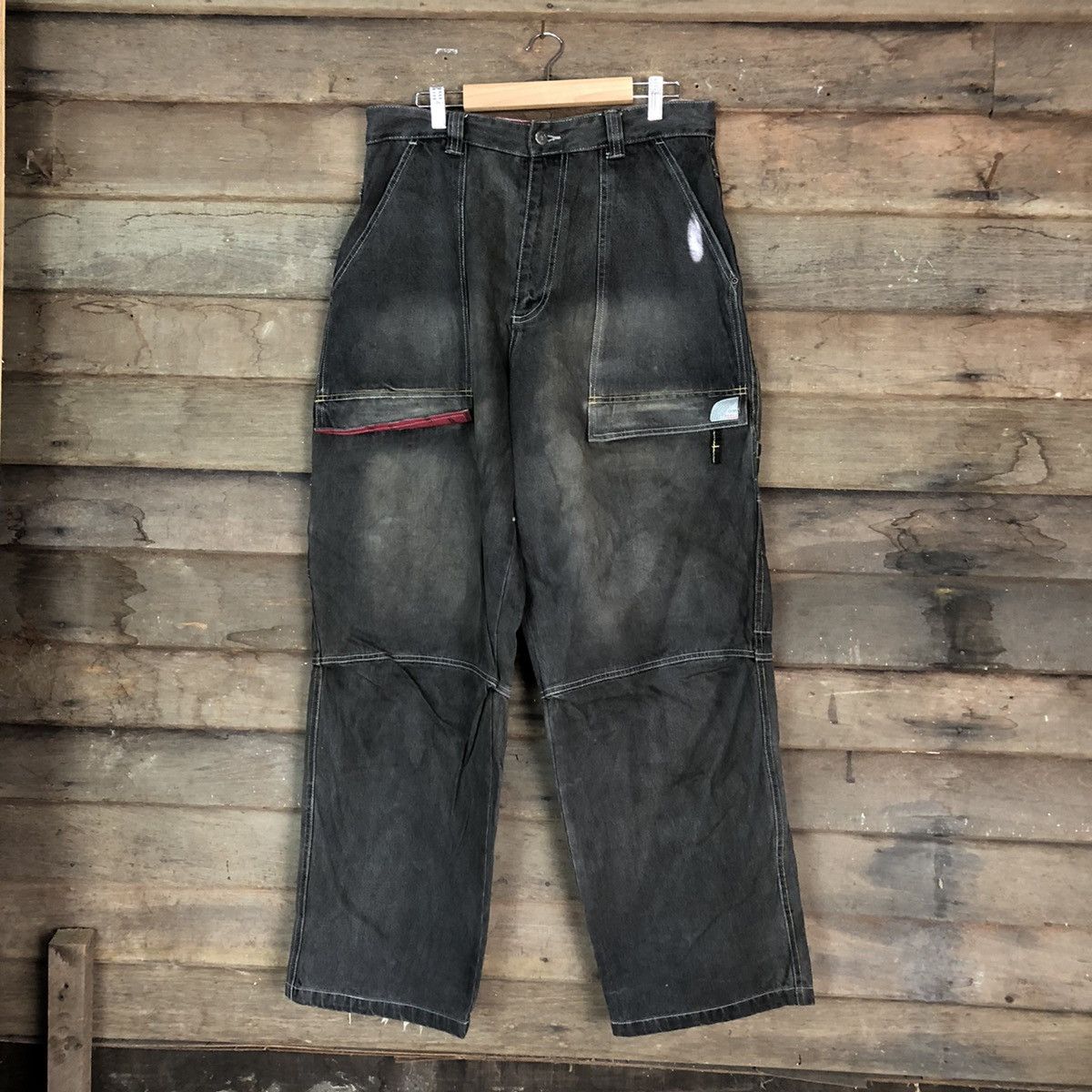Chance The Rapper DL Hobo Denim Baggie hip hop Multipocket Pants #1503 Size US 33 - 1 Thumbnail