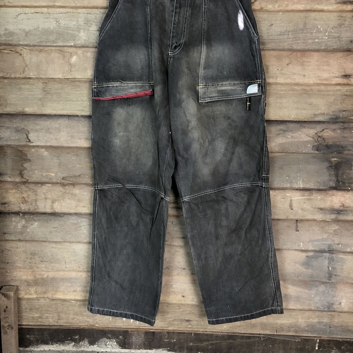 Chance The Rapper DL Hobo Denim Baggie hip hop Multipocket Pants #1503 Size US 33 - 3 Thumbnail