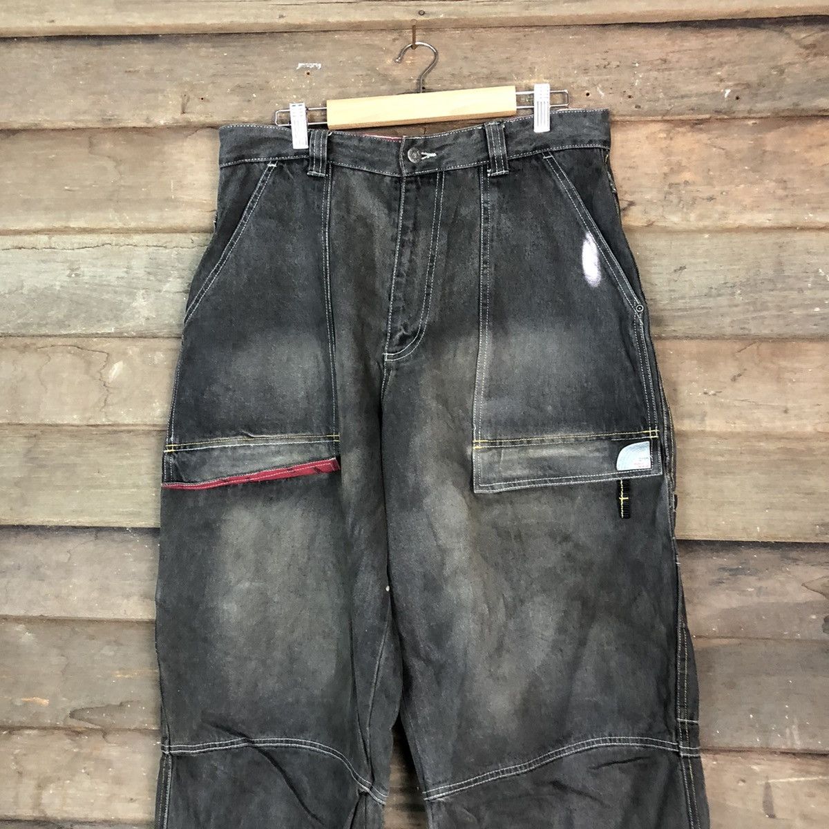 Chance The Rapper DL Hobo Denim Baggie hip hop Multipocket Pants #1503 Size US 33 - 2 Thumbnail