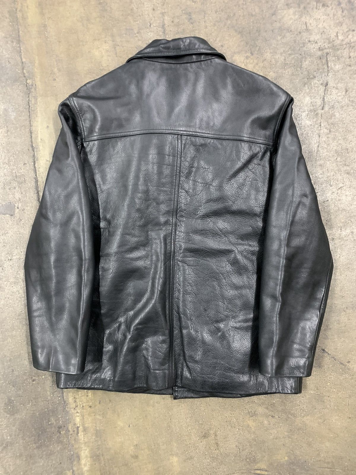 Vintage Vintage 1990s J Crew Wool Lined Leather Jacket Size US M / EU 48-50 / 2 - 4 Thumbnail
