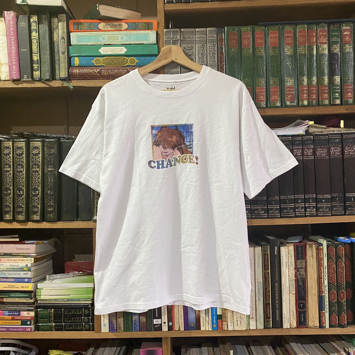 image of Anima x Vintage Xgirl X Evangelion Asuka Anime Manga Shirt in White, Men's (Size Large)