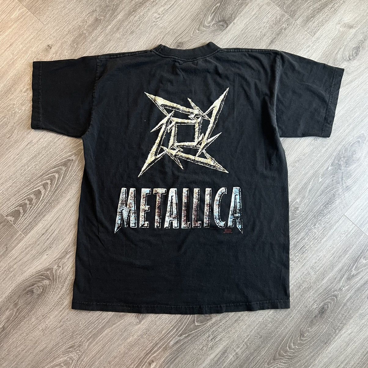 T-shirt Vintage Metallica Années 90 - Dessin Animé Caricature, Taille XL, Occasion Bon état