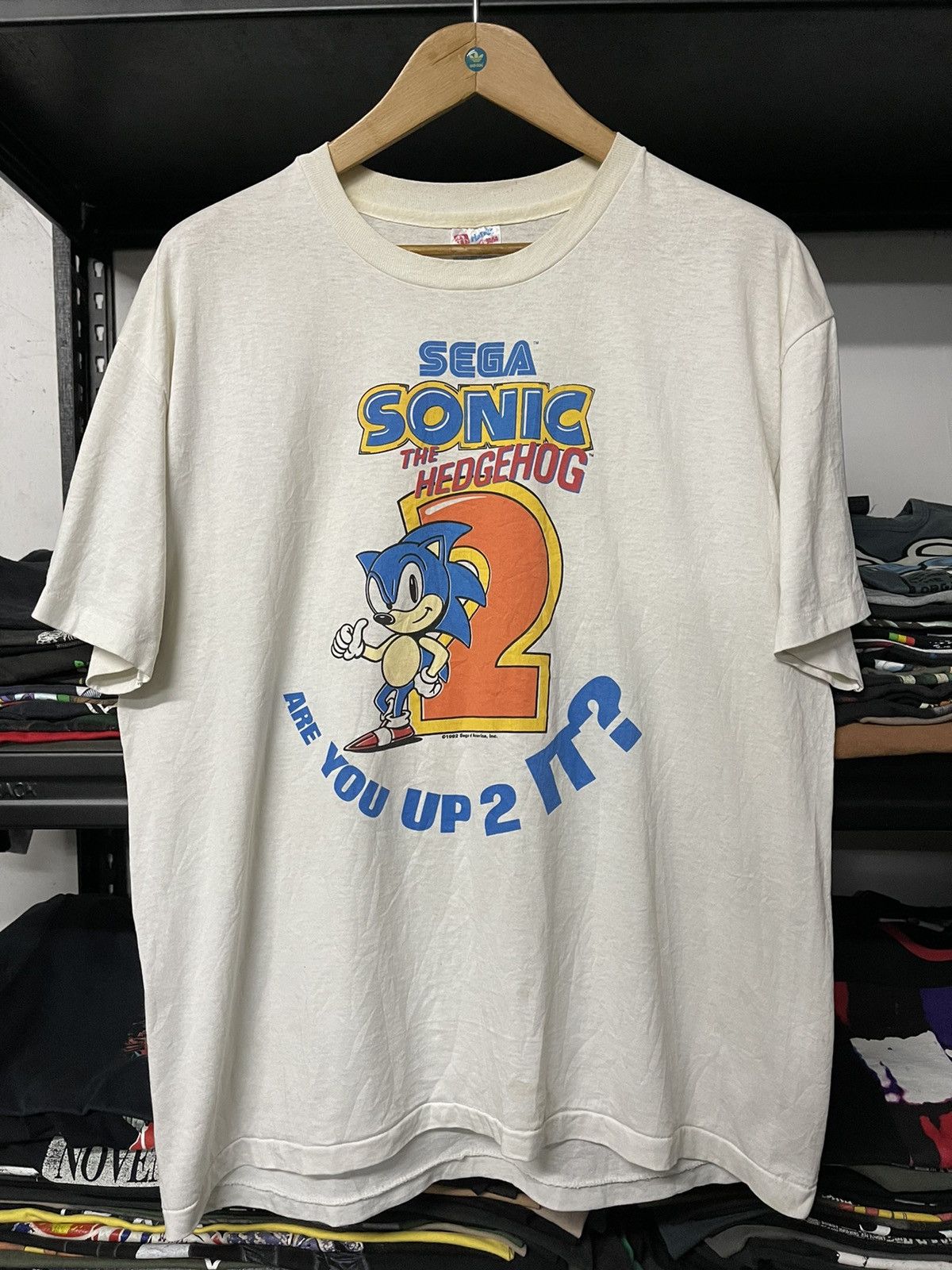 Vintage Vintage 90s Sega Sonic The Hedgehog Movie Faded Tees Size US XL / EU 56 / 4 - 1 Thumbnail