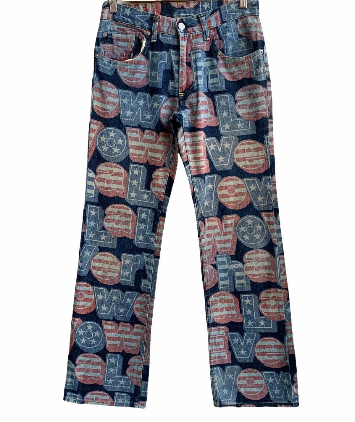 Vintage Hysteric Glamour Kinky Jeans All Over Print