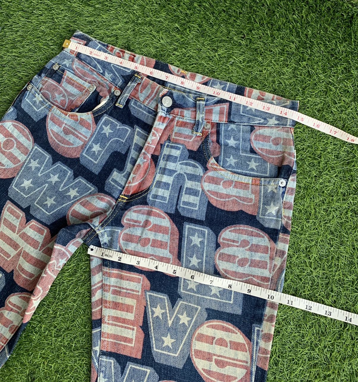 Hysteric Glamour Vintage Hysteric Glamour Kinky Jeans All Over Print Size US 29 - 15 Thumbnail