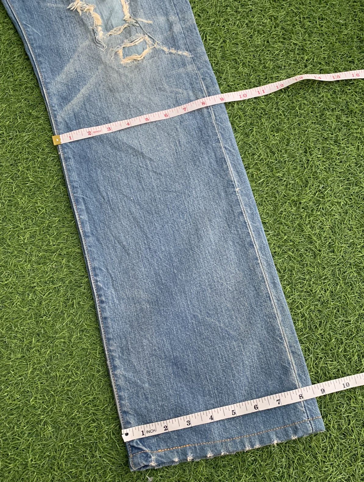 Levi's Levis 501 Distressed Denim Jeans Size US 33 - 18 Thumbnail