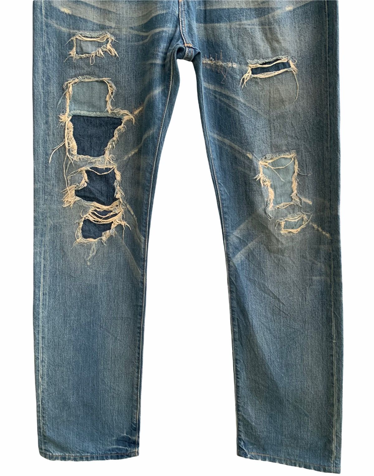 Levi's Levis 501 Distressed Denim Jeans Size US 33 - 10 Thumbnail