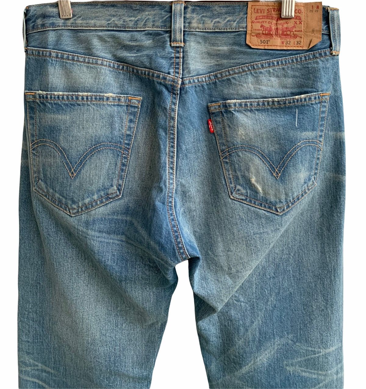 Levi's Levis 501 Distressed Denim Jeans Size US 33 - 4 Thumbnail