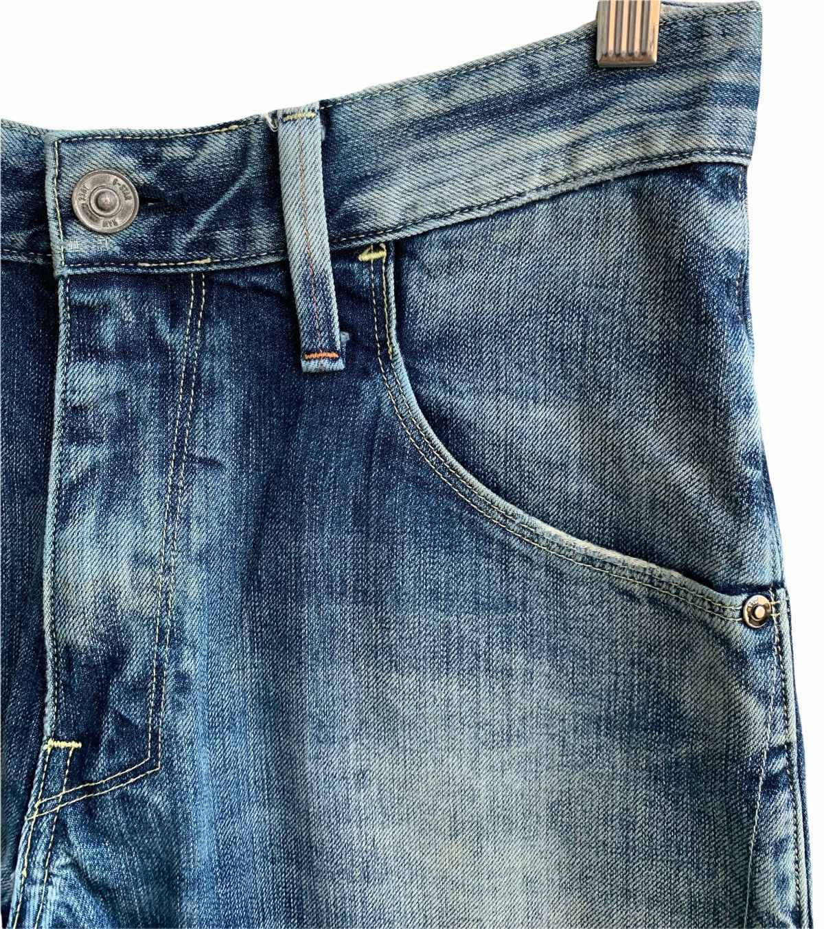 G-Star Japanese Brand G Star Raw Distressed Curved In Legs Jeans Size US 29 - 6 Thumbnail