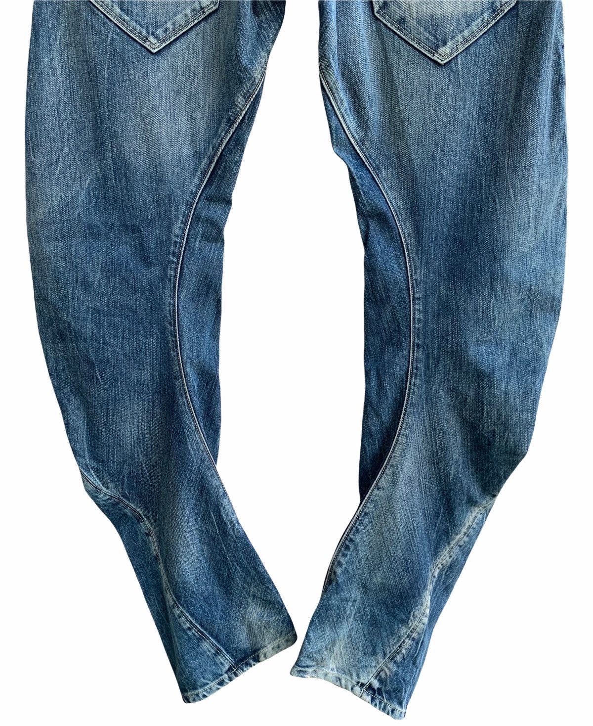 G-Star Japanese Brand G Star Raw Distressed Curved In Legs Jeans Size US 29 - 10 Thumbnail