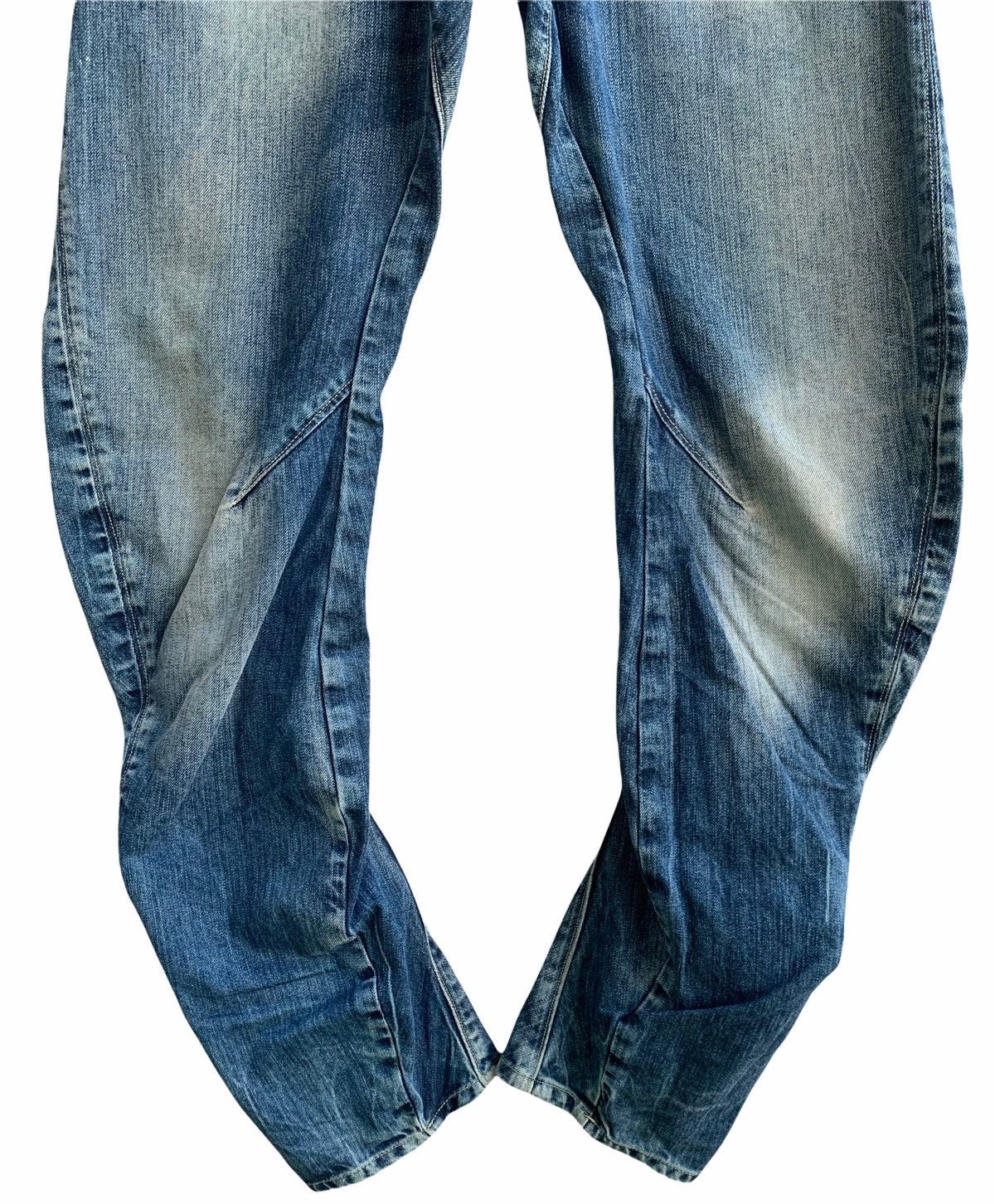 G-Star Japanese Brand G Star Raw Distressed Curved In Legs Jeans Size US 29 - 4 Thumbnail
