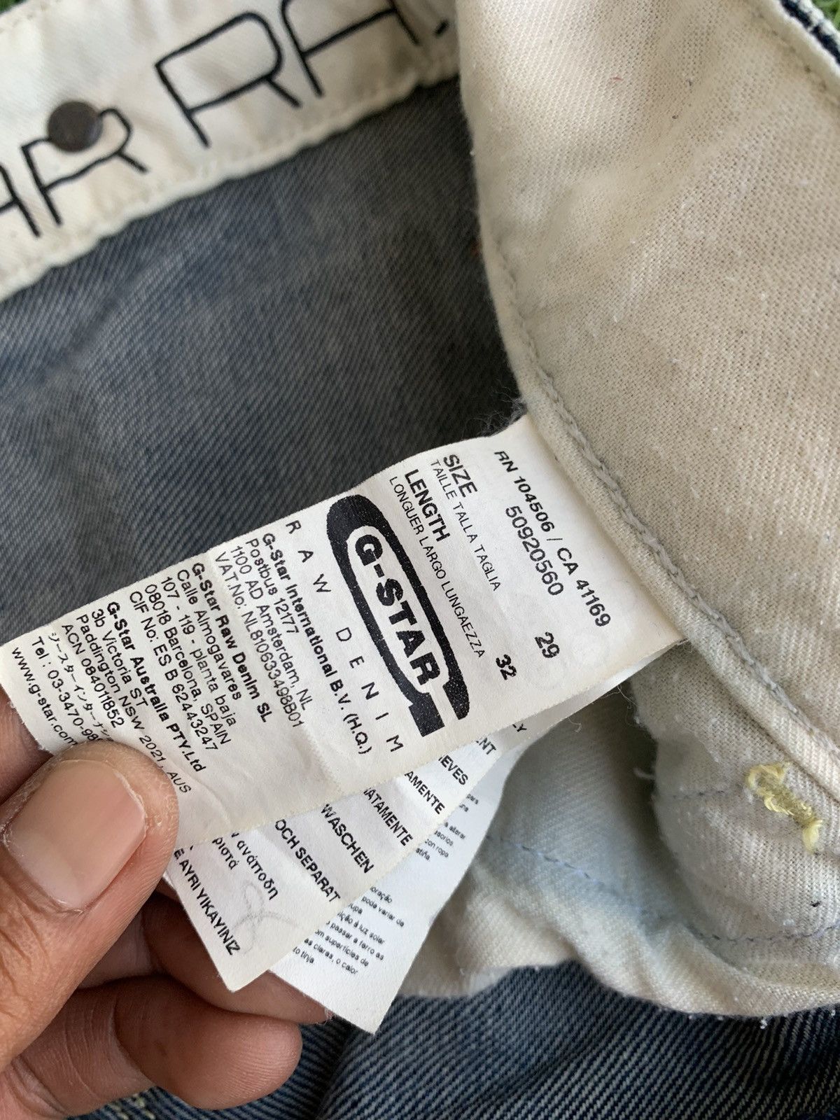 G-Star Japanese Brand G Star Raw Distressed Curved In Legs Jeans Size US 29 - 11 Thumbnail