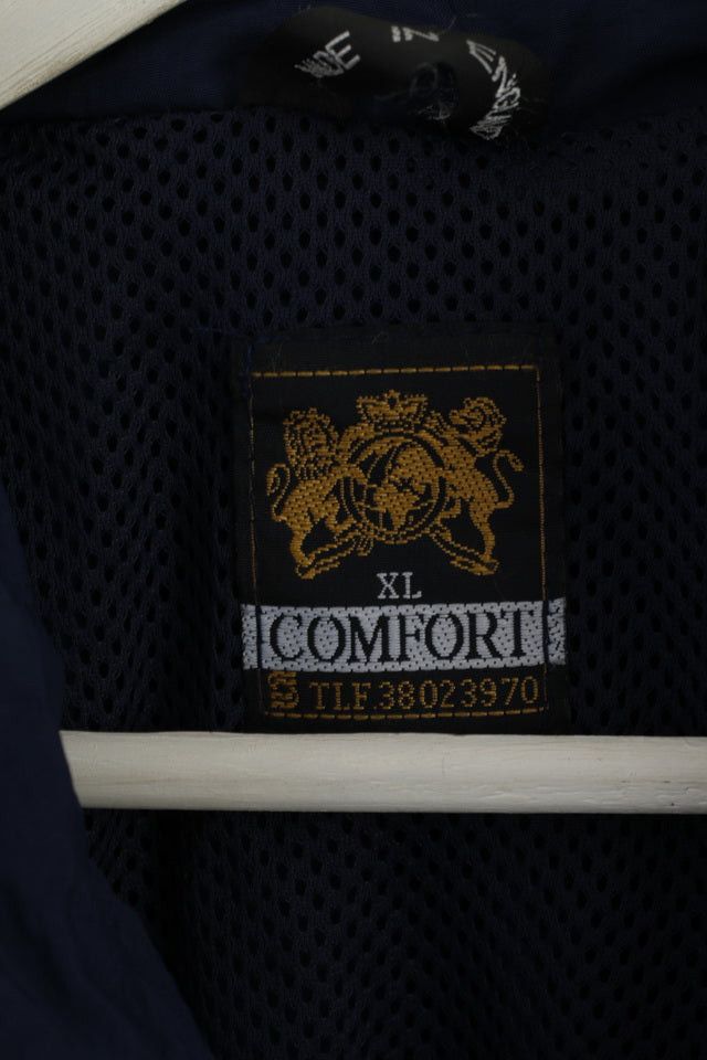 Vintage Comfort Men XL Jacket Navy Bomber Nylon Manpower 0314 Size US XL / EU 56 / 4 - 5 Thumbnail
