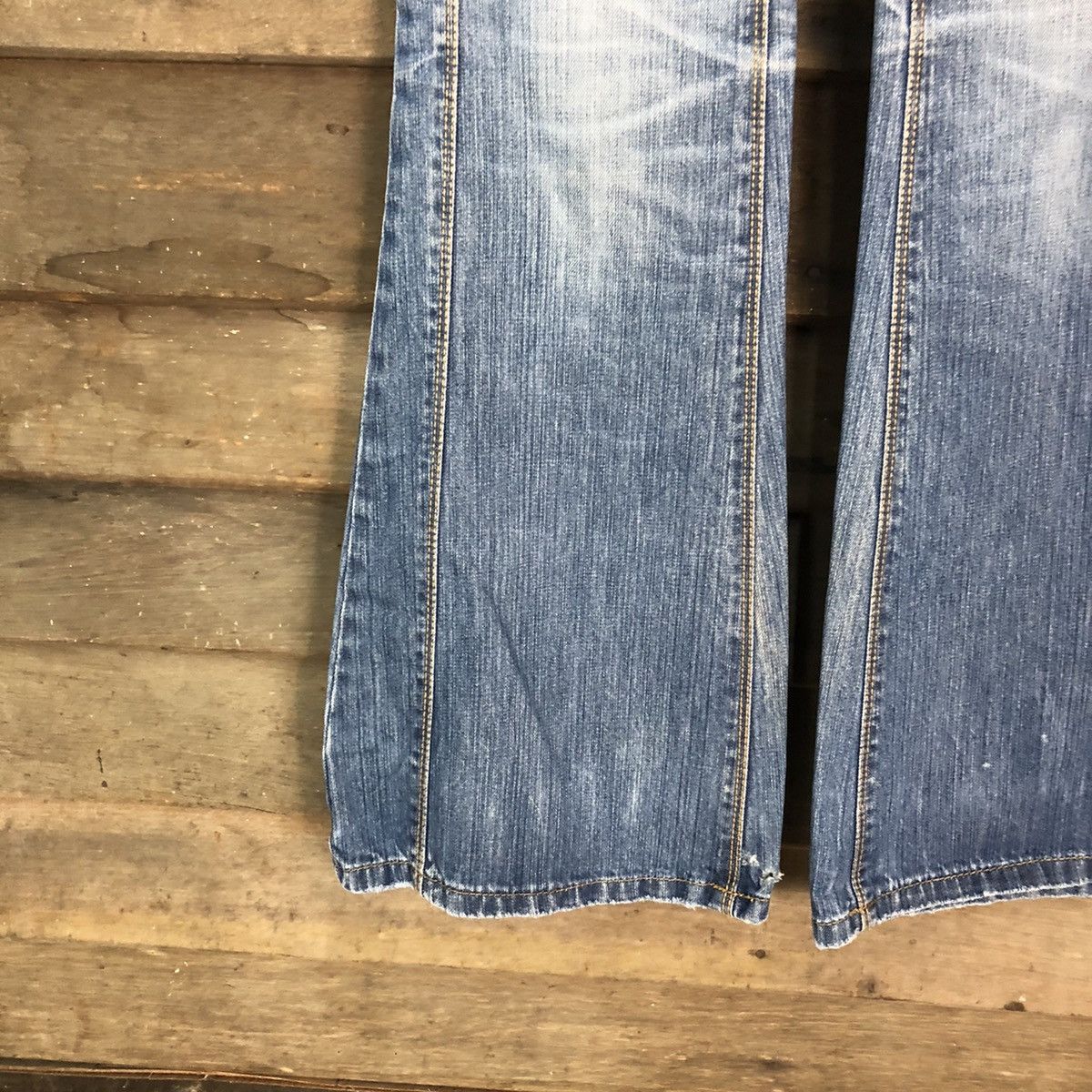 Japanese Brand Lolita blue bootcut Denim jeans vintage Pants #6730 Size 25" / US 0 / IT 36 - 6 Thumbnail