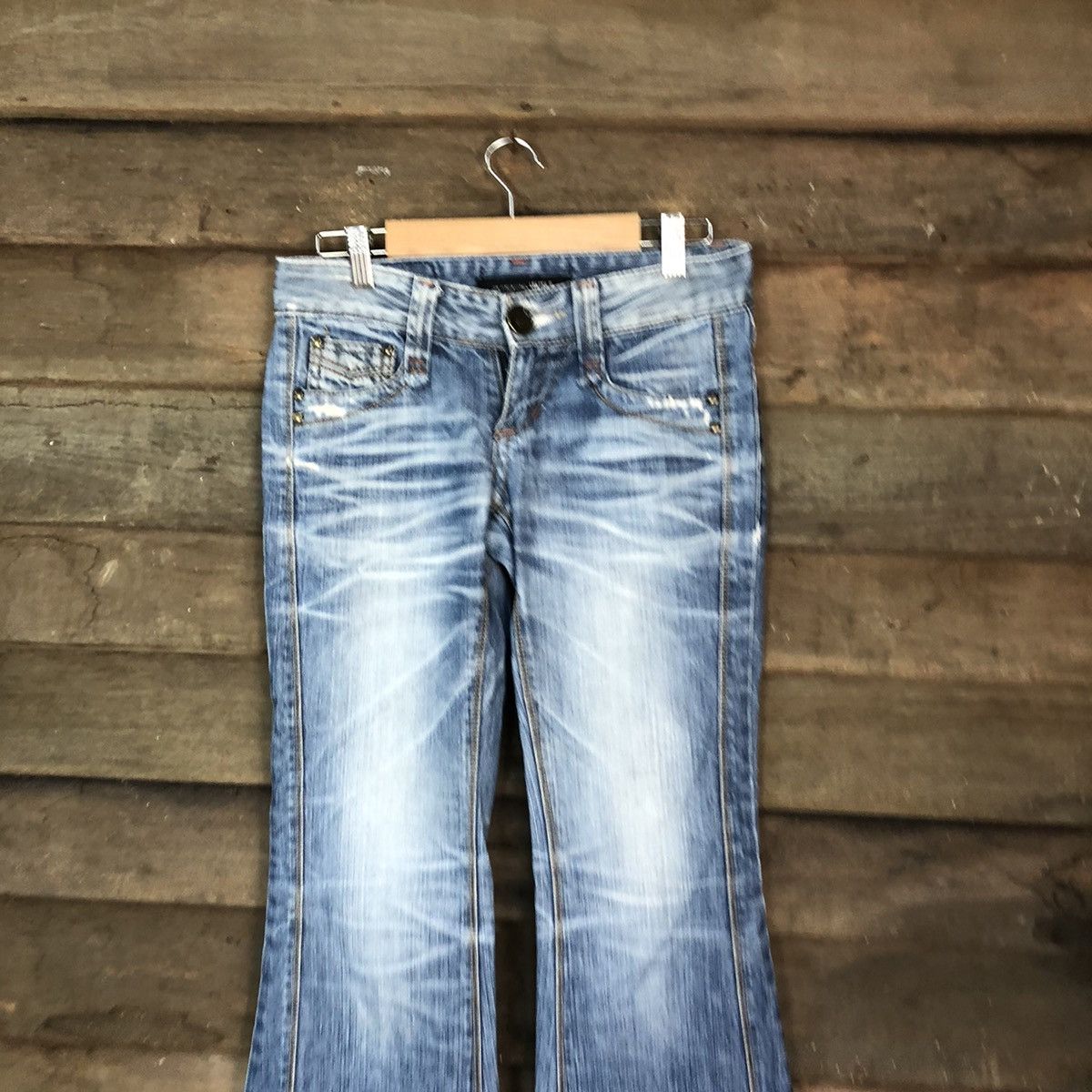Japanese Brand Lolita blue bootcut Denim jeans vintage Pants #6730 Size 25" / US 0 / IT 36 - 2 Thumbnail