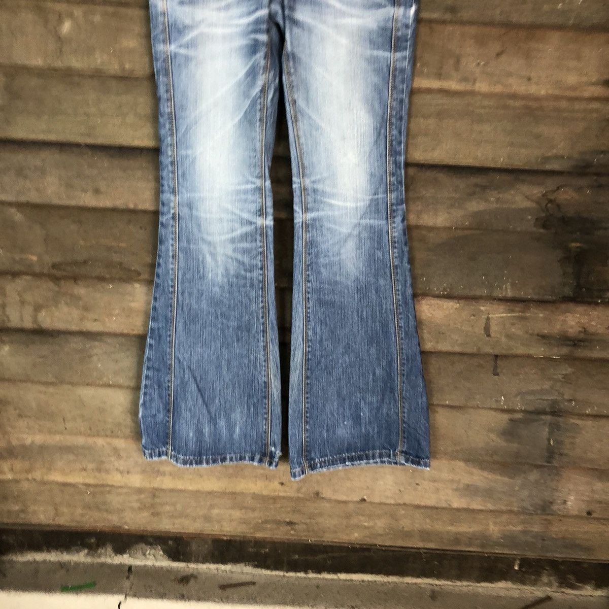 Japanese Brand Lolita blue bootcut Denim jeans vintage Pants #6730 Size 25" / US 0 / IT 36 - 3 Thumbnail