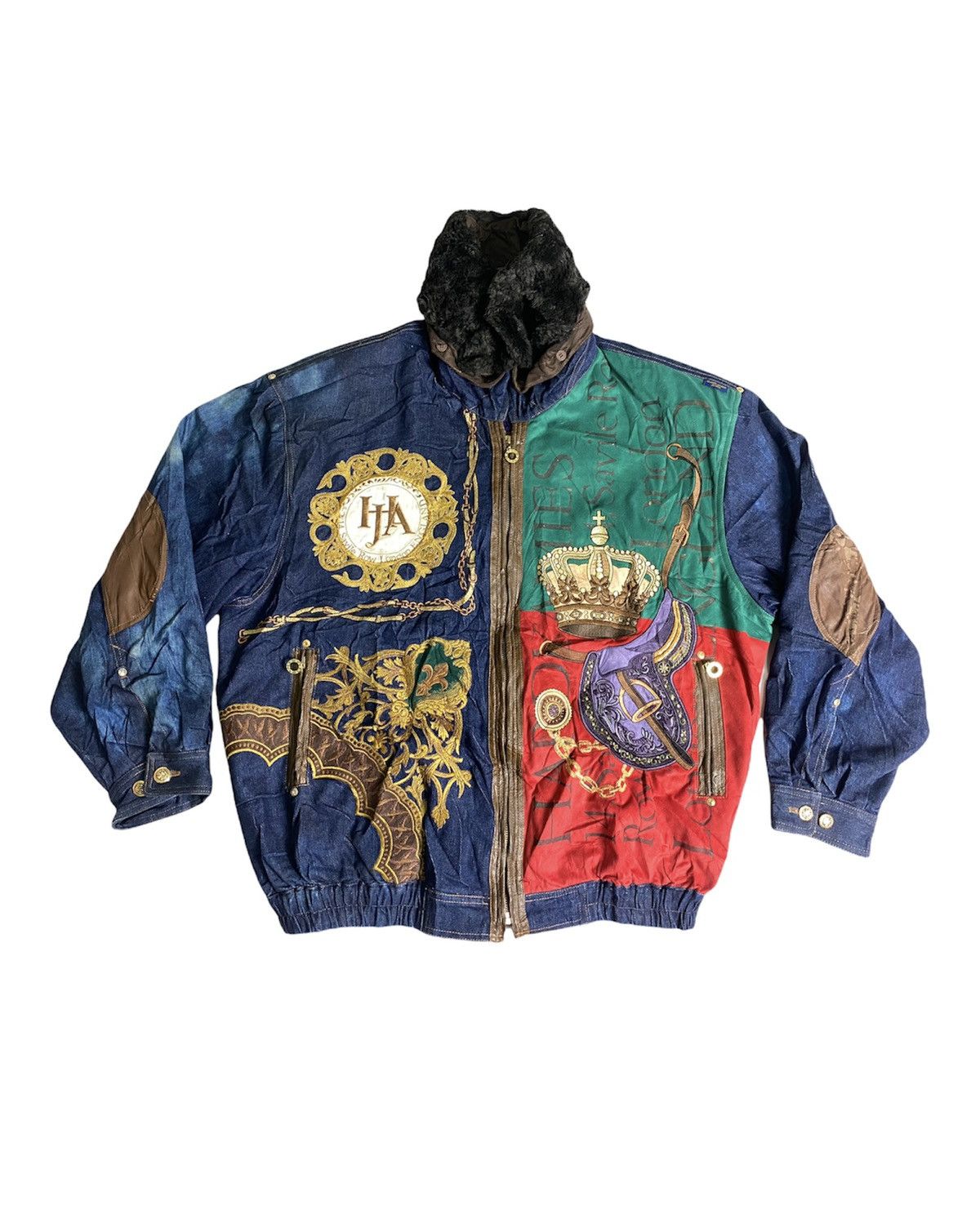 image of vintage Hardy Amies Jeans Jacket Luxury Design, Men's (Size 2XL)