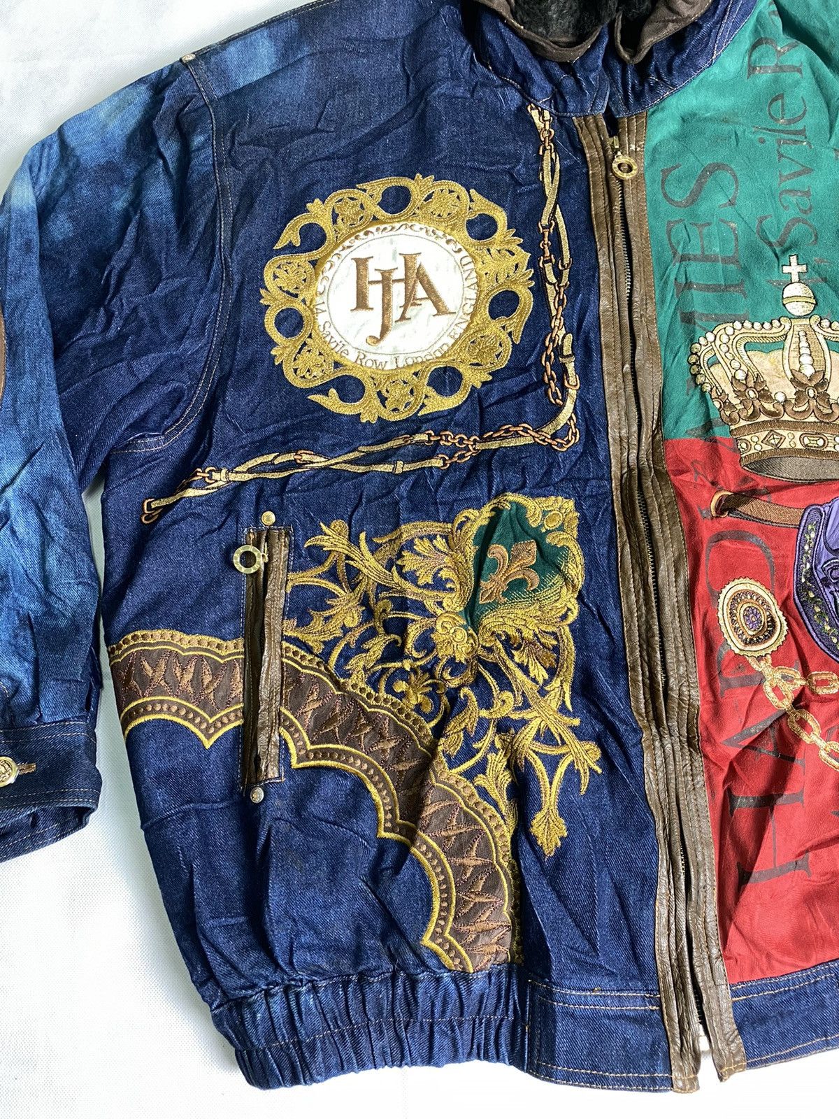 Hardy Amies × Vintage Rare🔥Vintage Hardy Amies Jeans Jacket Luxury Design Size US XXL / EU 58 / 5 - 4 Thumbnail