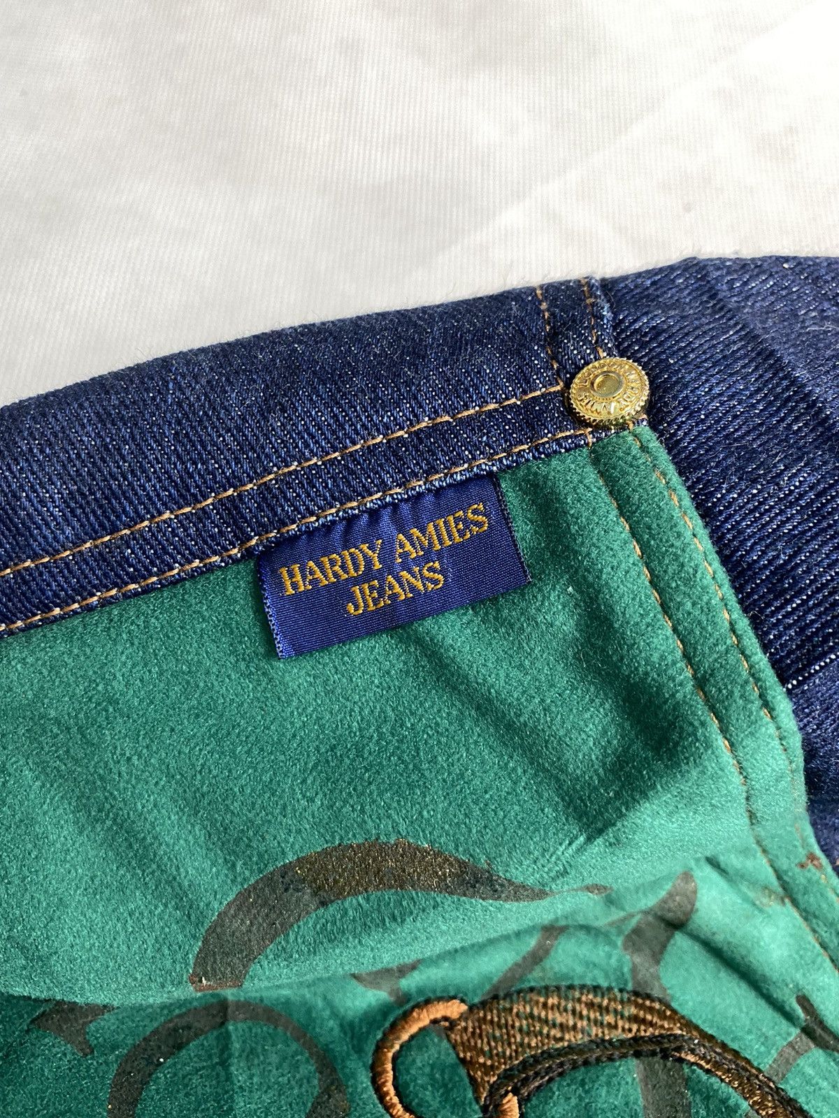 Hardy Amies × Vintage Rare🔥Vintage Hardy Amies Jeans Jacket Luxury Design Size US XXL / EU 58 / 5 - 7 Thumbnail